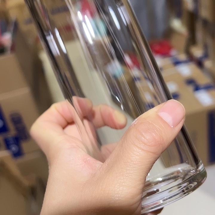 玻璃杯3503506087绿色单层烫手玻璃杯350