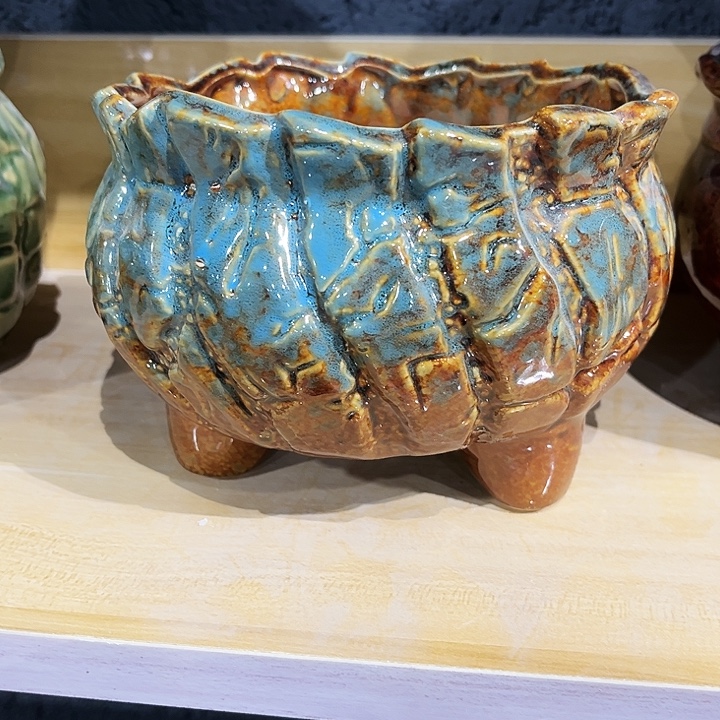 瓷片花盆艺术品多肉