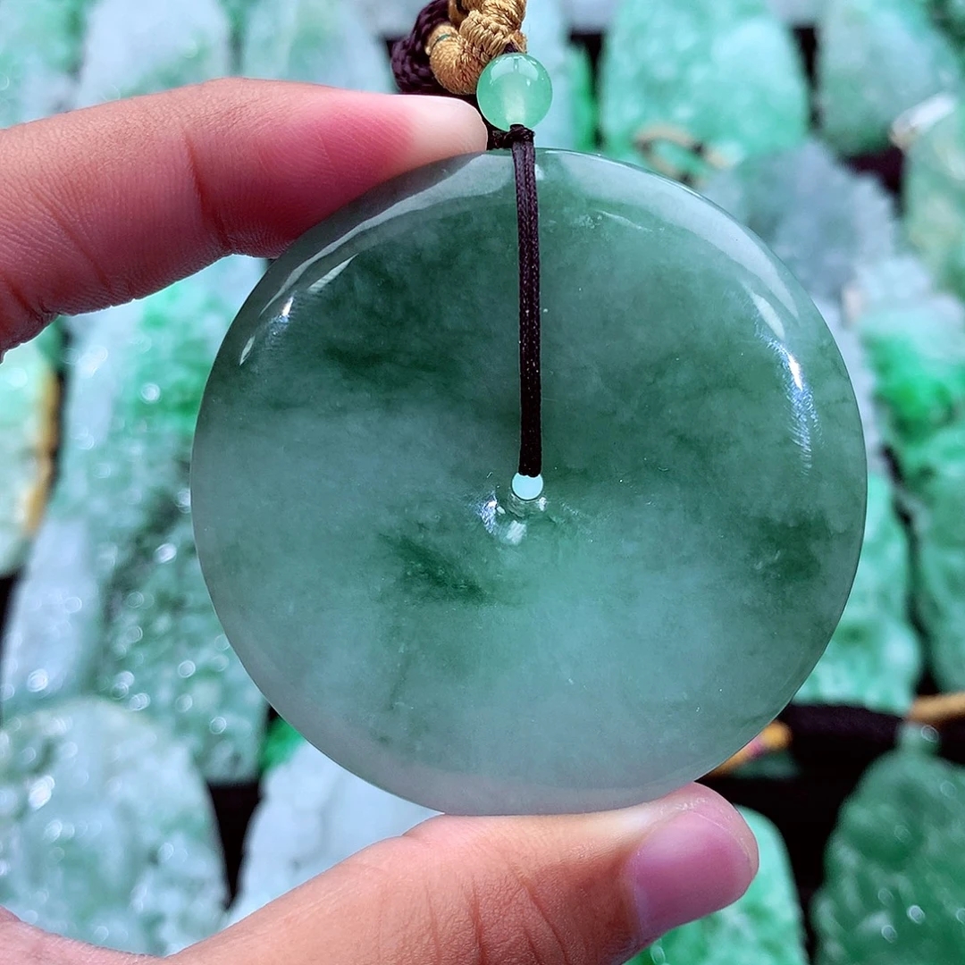 天然A货翡翠平安扣