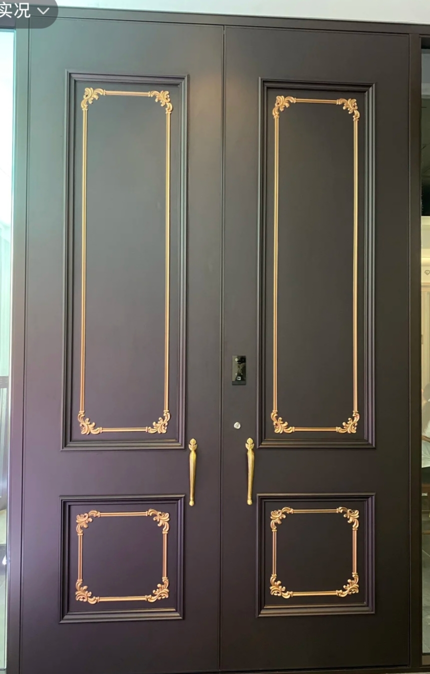 别墅入户门法式轻奢风钛镁合金铸铝材质烤漆大门源头工厂意向卡