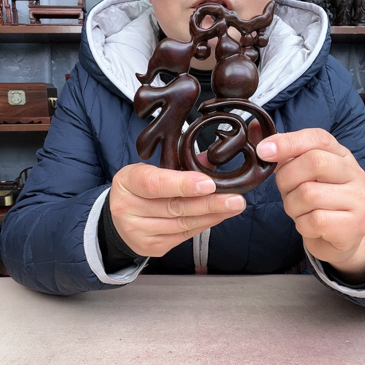 乌木类端景台小李红木工艺品