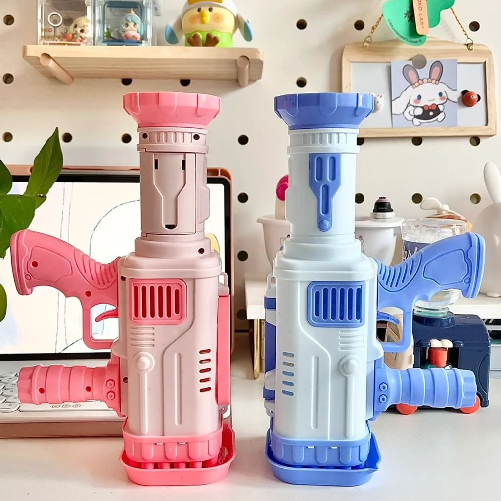 32孔火箭筒泡泡机全自动手持加特林婚礼电动泡泡摆地摊玩具