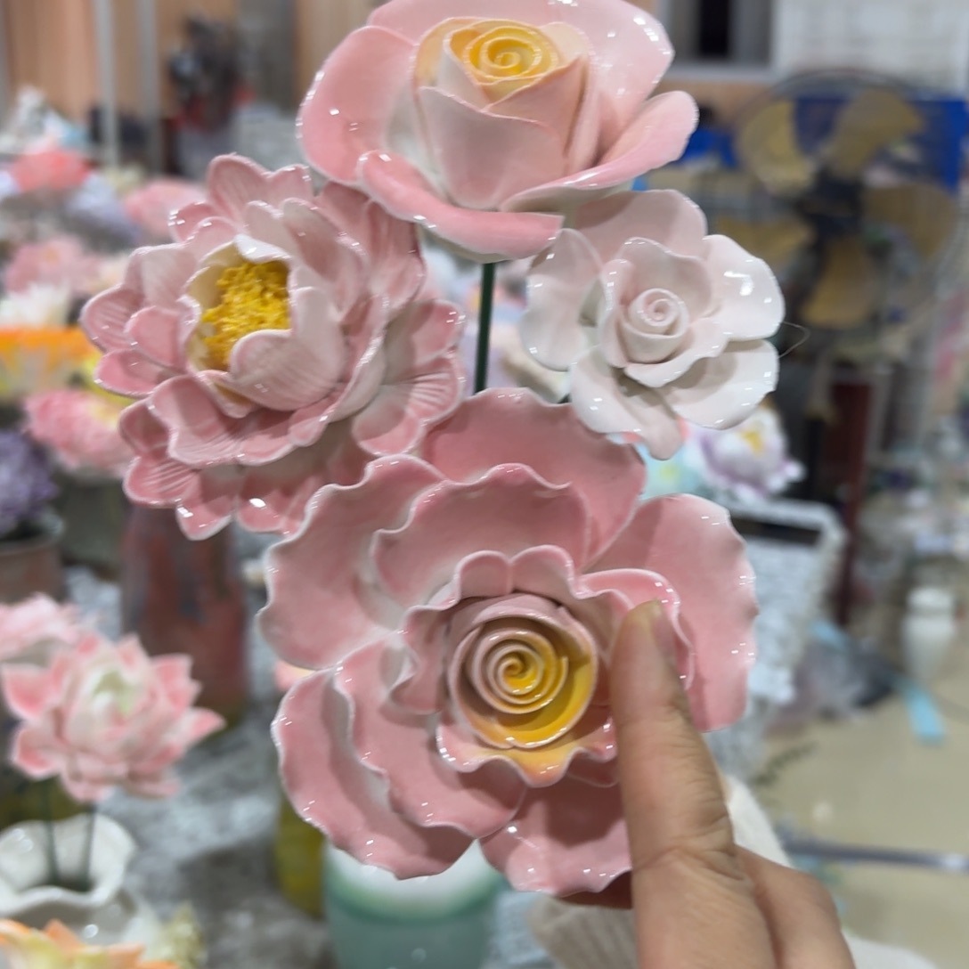 陶瓷花，拍满20发货，退款拉黑