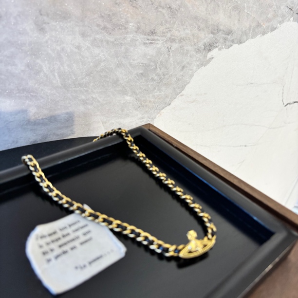 铜合金项链 黄地球项链XL3699