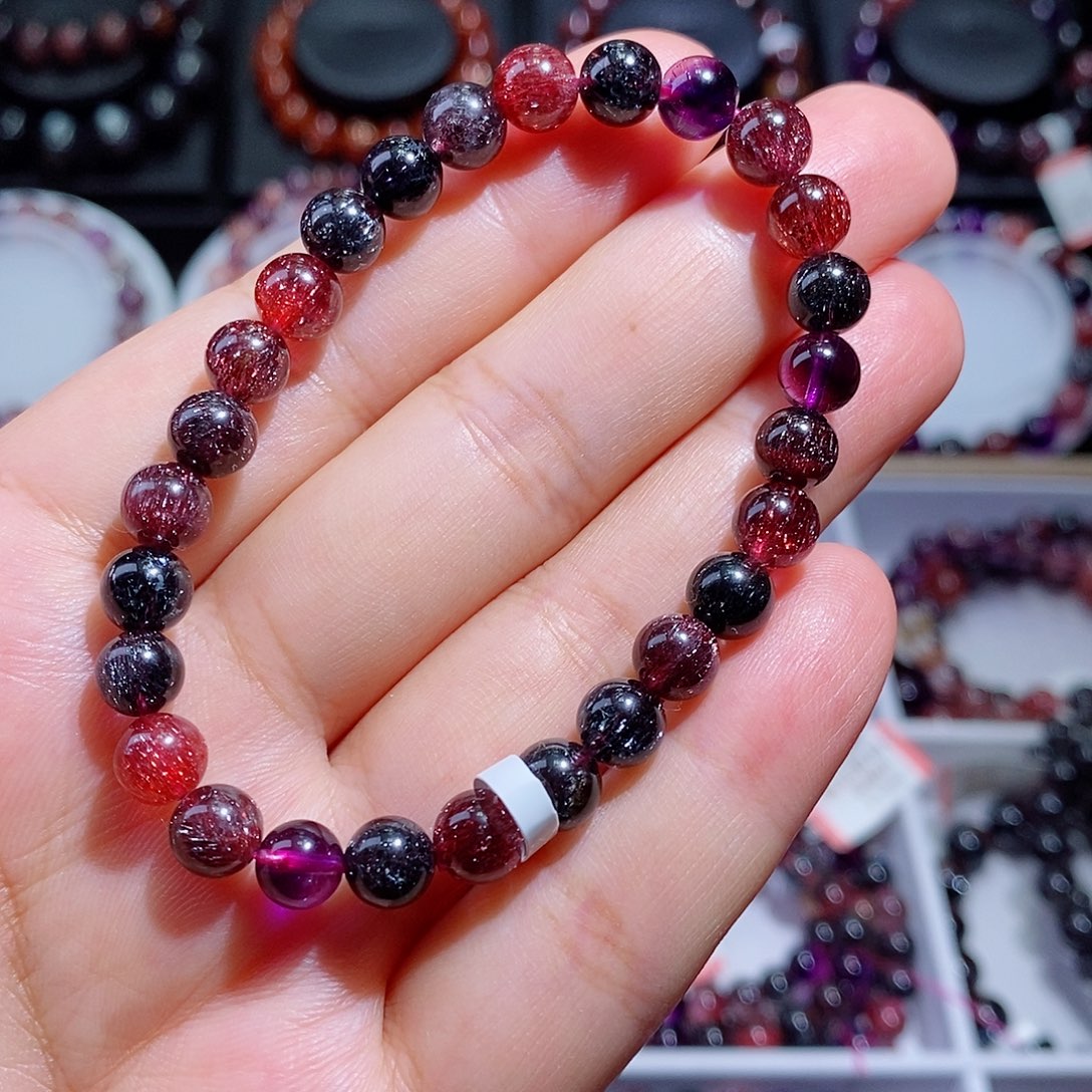 未镶嵌手链水晶黑加仑