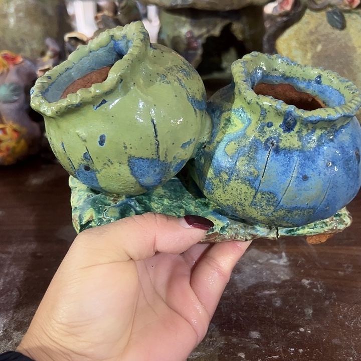 福利手工粗陶高温花器