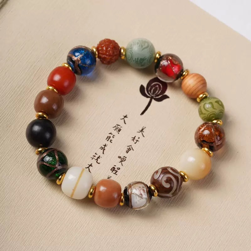 非金属木质手链 十八子单圈甄选手串07500（无礼盒）