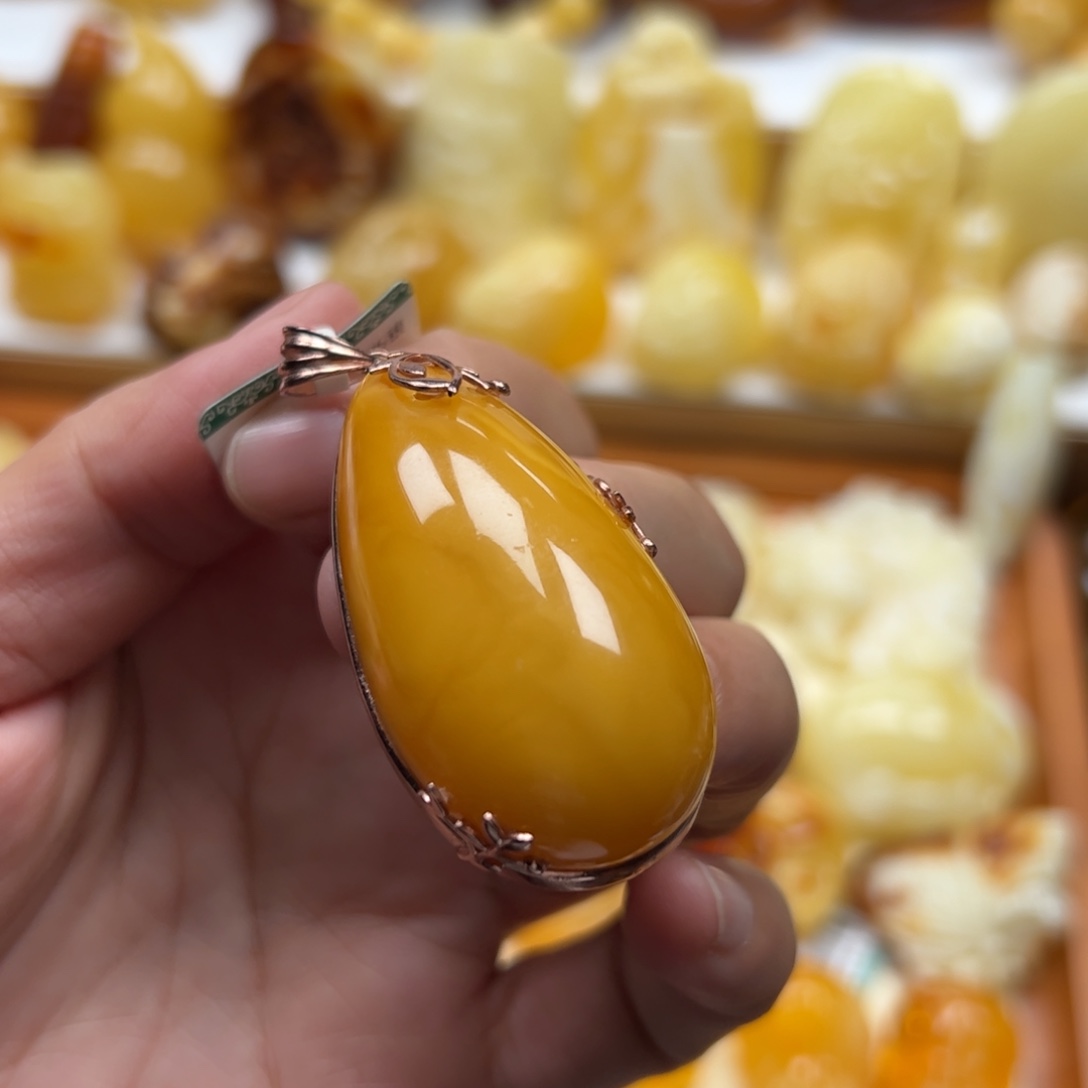 琥珀银S925镶嵌珠宝奇石