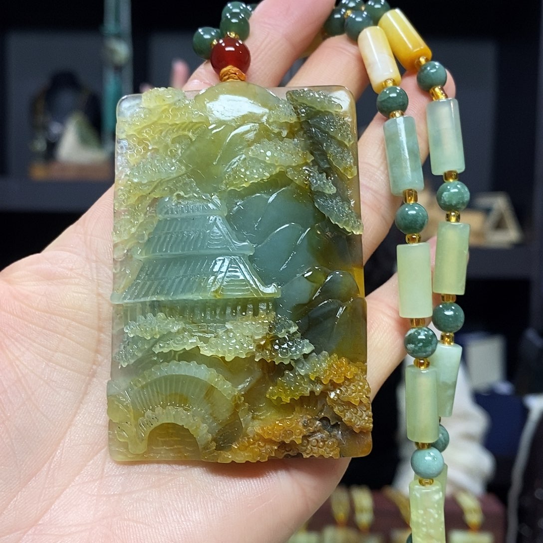 岫玉挂件吊坠未镶嵌