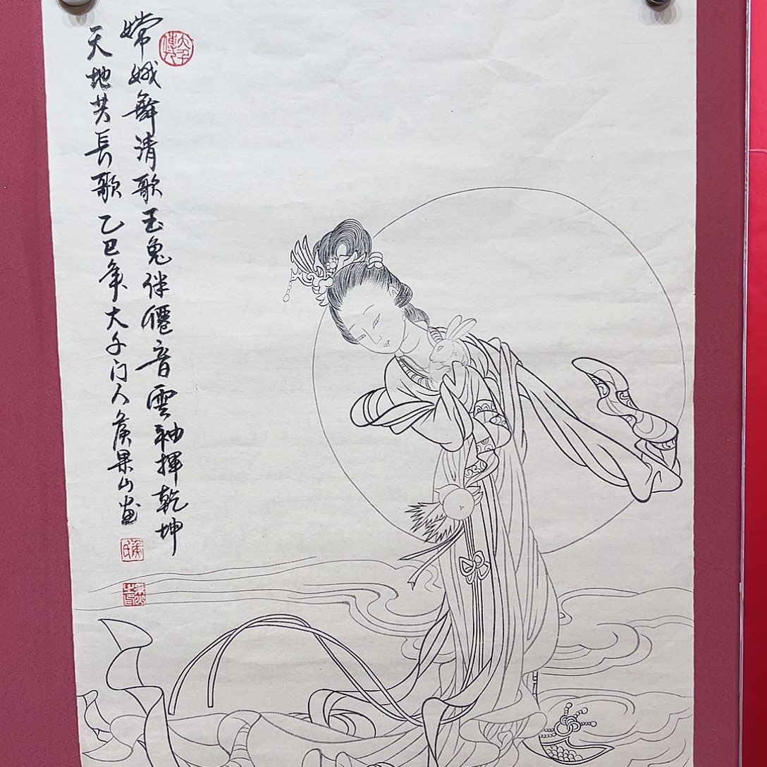 国画侯果山亲笔手绘国画作品慧