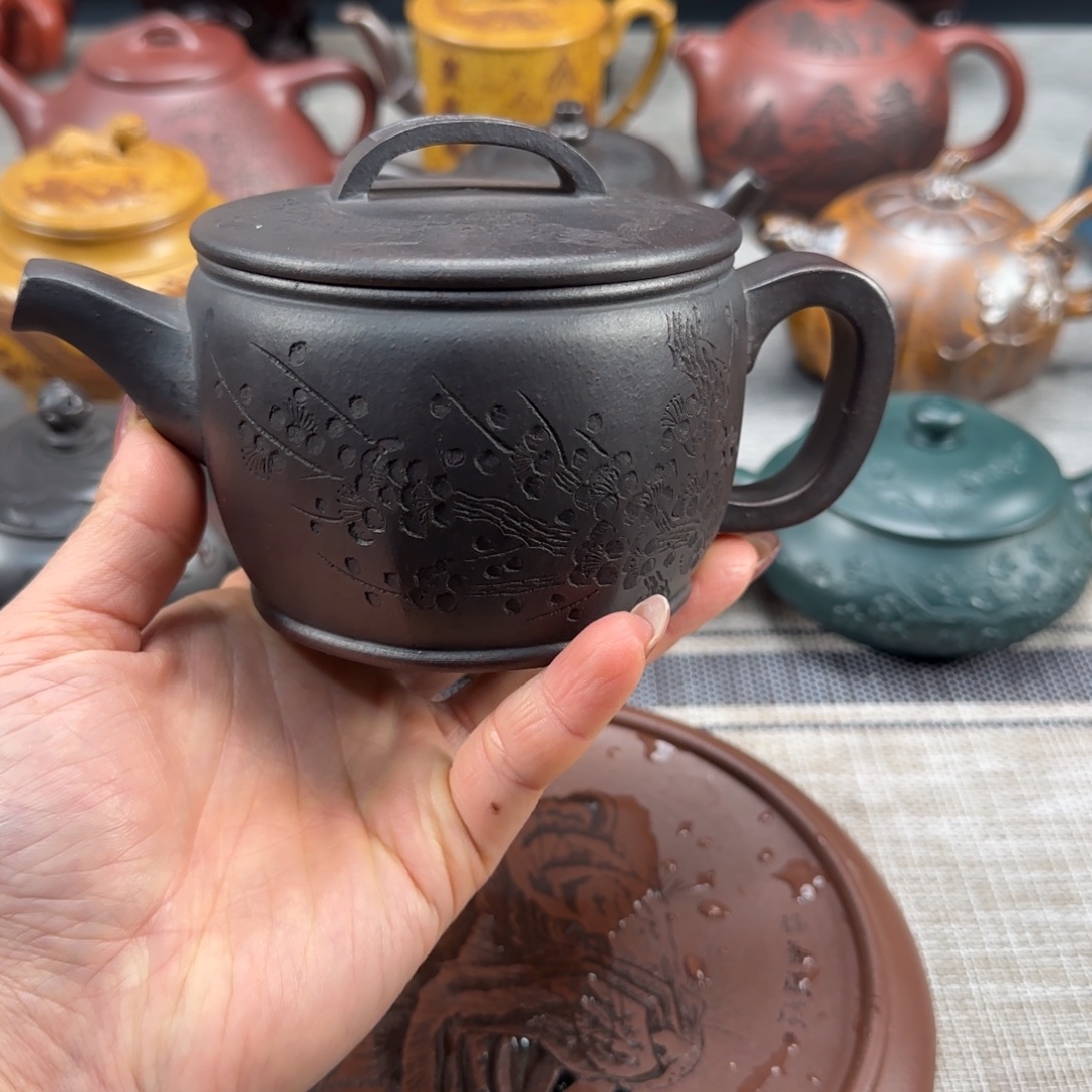 紫砂茶壶紫砂紫色紫砂