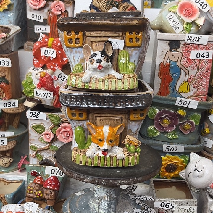 粗陶材质多肉花盆