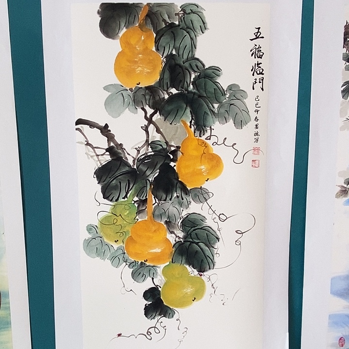 国画三尺手绘花鸟