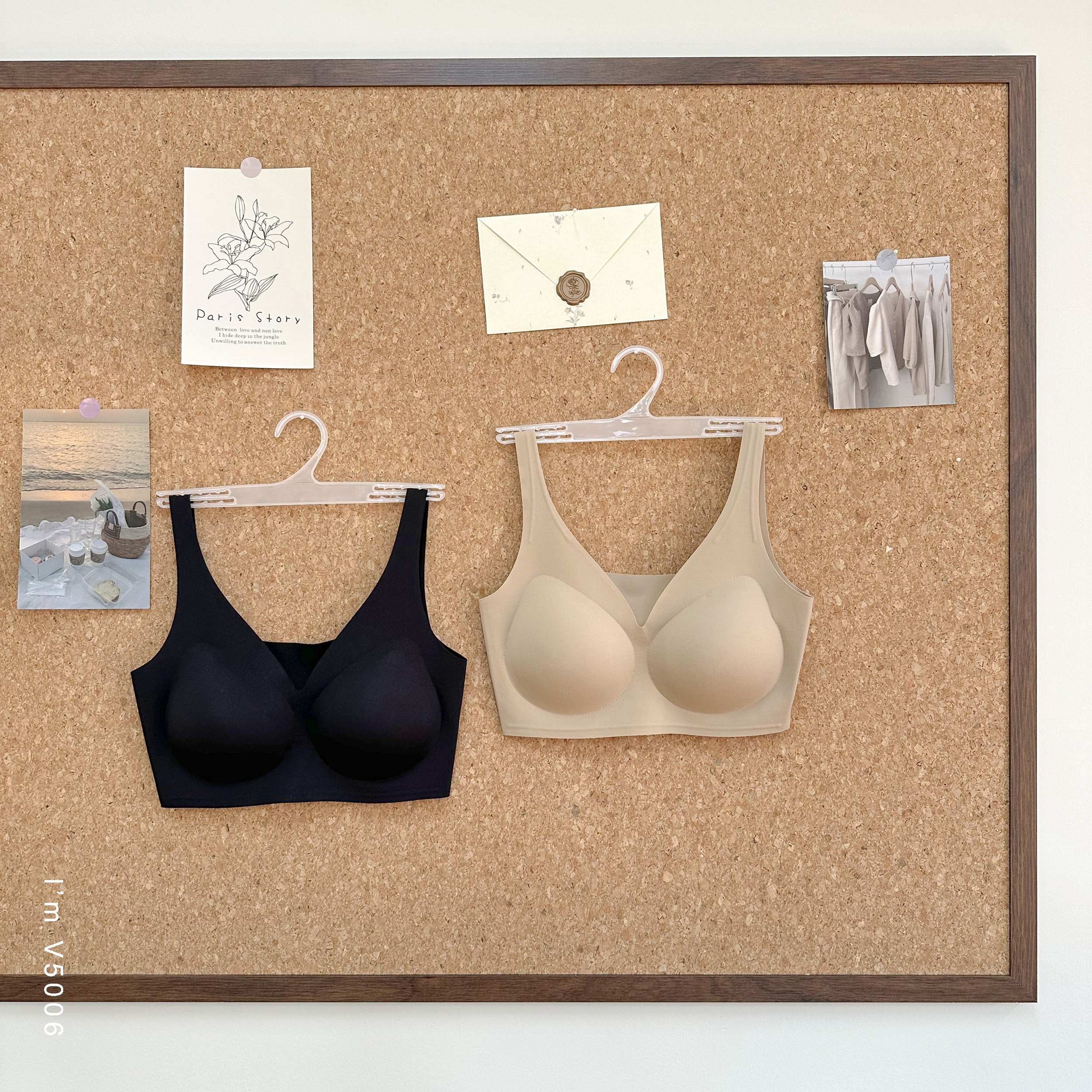 特调隐形粉底液肤无痕软支撑气质深V内衣V5006