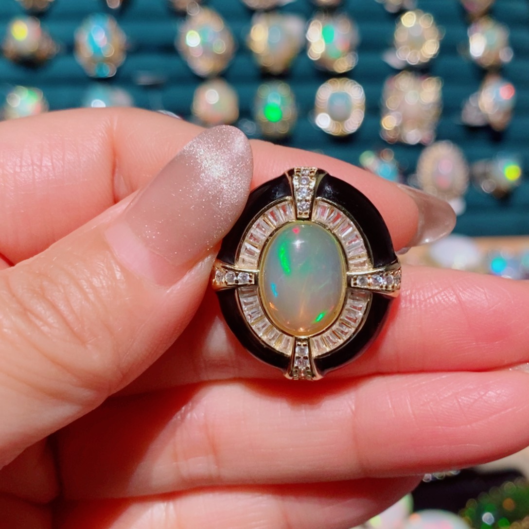 欧泊欧泊戒指银S925镶嵌