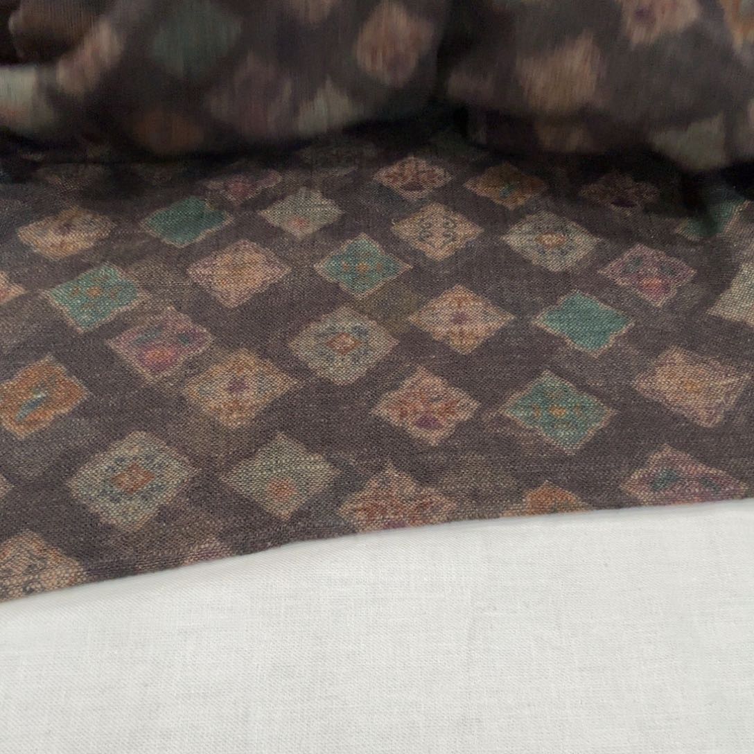 麻1米双层加厚香云亚麻棉 墨色锦菱