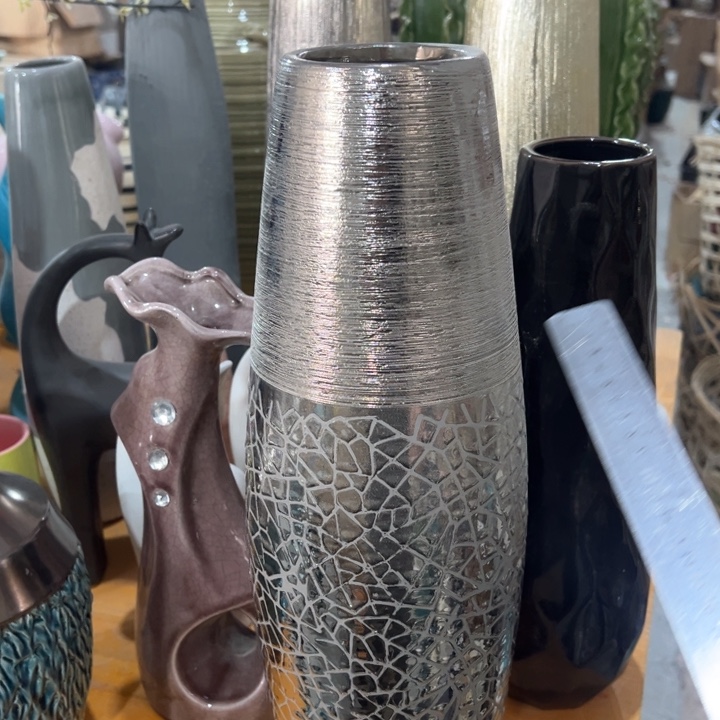 陶瓷花瓶摆件外贸出口微瑕捡漏高42口7.5公分