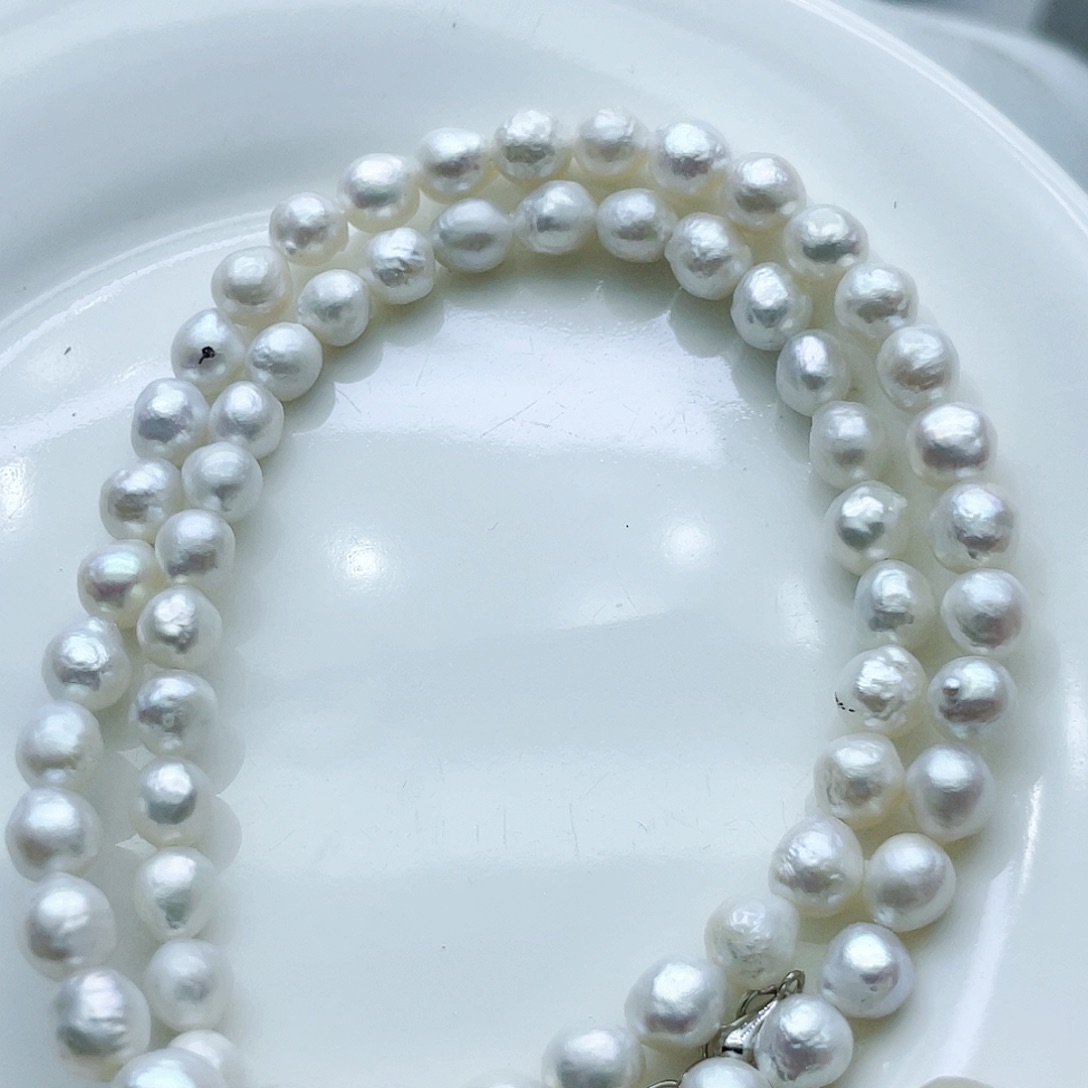 淡水珍珠颈饰钛钢