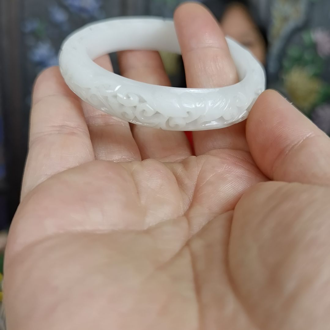 和田玉手镯未镶嵌未*梦53号