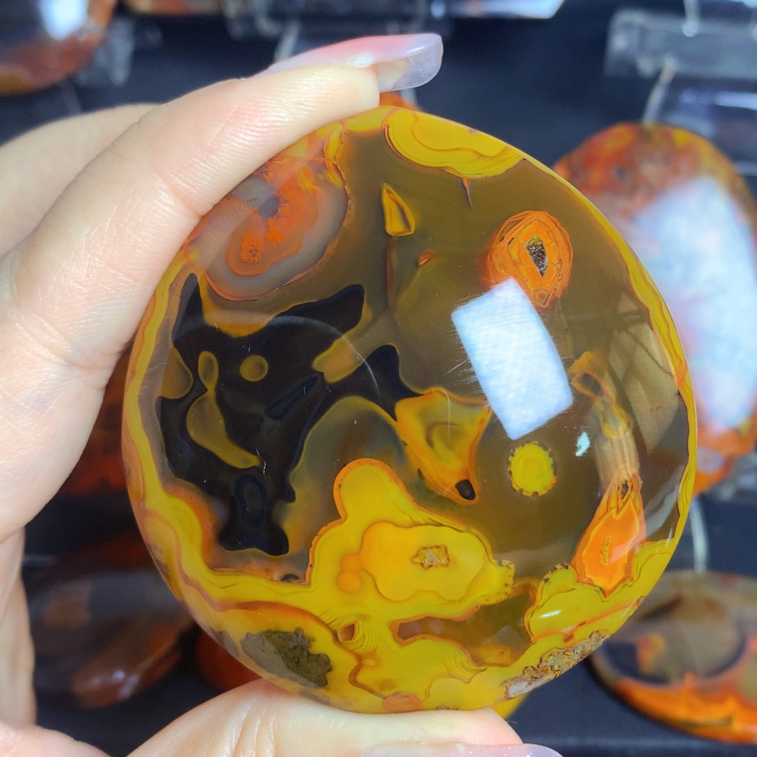 玛瑙/玉髓战国红玛瑙未镶嵌冷*眸