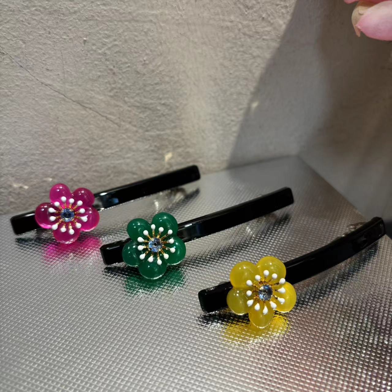 韩国时尚百搭小花发夹Y1033