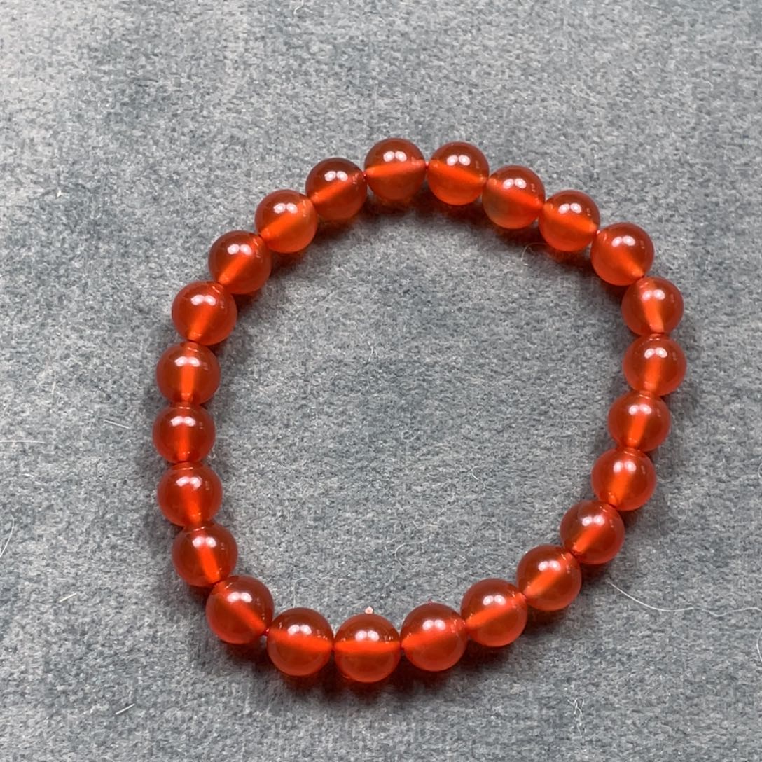 南红玛瑙未镶嵌冰红手串