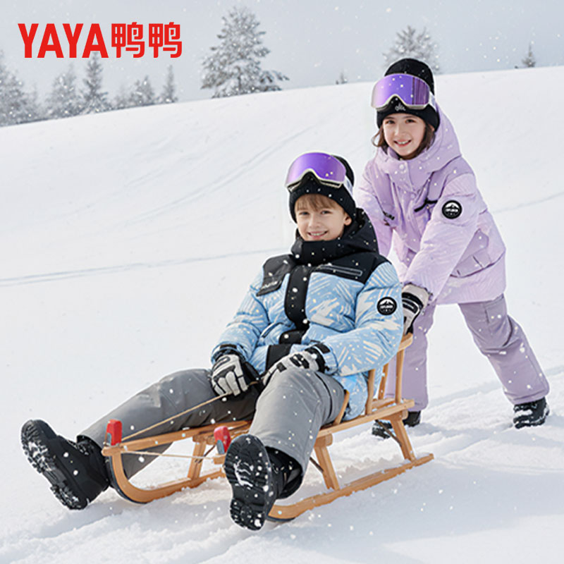 鸭鸭男女童新款羽绒服2025冬韩系白鸭绒加厚洋气羽绒服外套25762