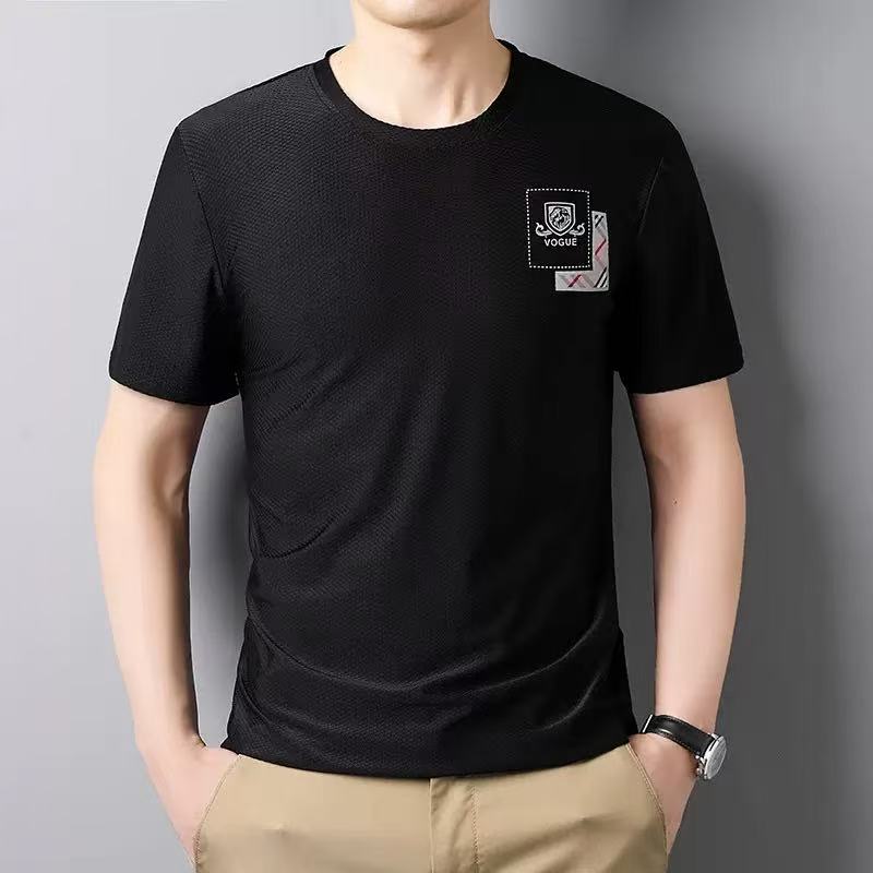 L狮头圆领夏季冰感短T恤