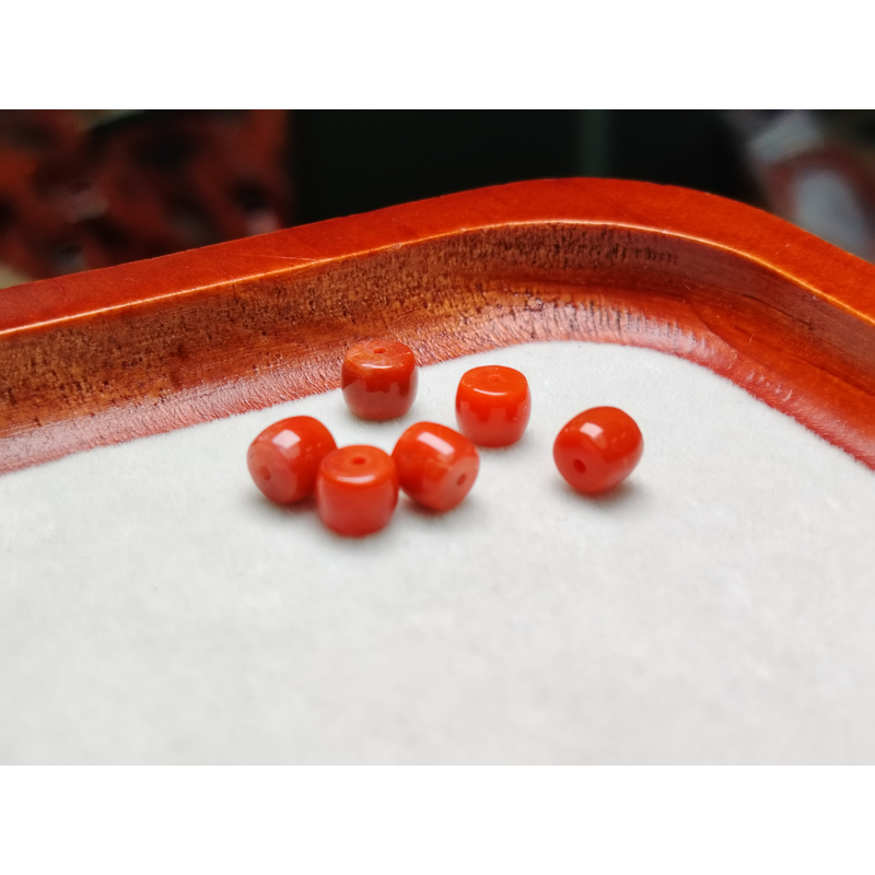 【小刘南红】南红单珠6mm(1颗) 多样性发一