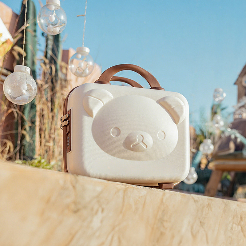 【开学季专属】小熊化妆箱迷你收纳箱暗袋14寸行李箱简约风旅行箱