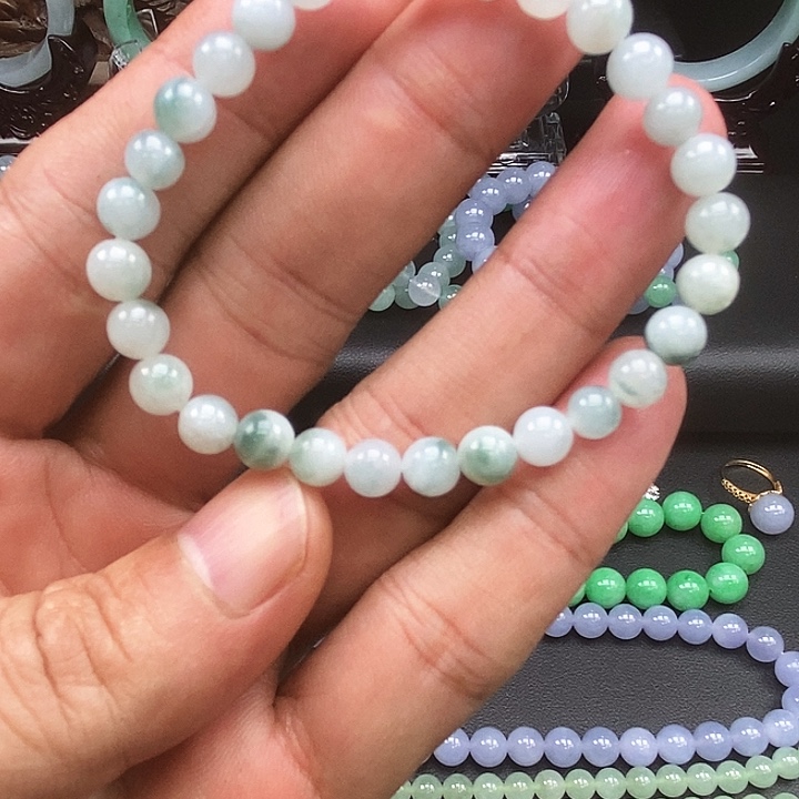 翡翠未镶嵌手链天然翡翠A货手串