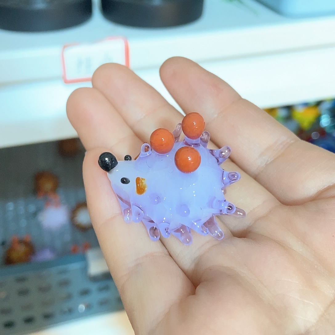 琉璃手工艺品刺猬