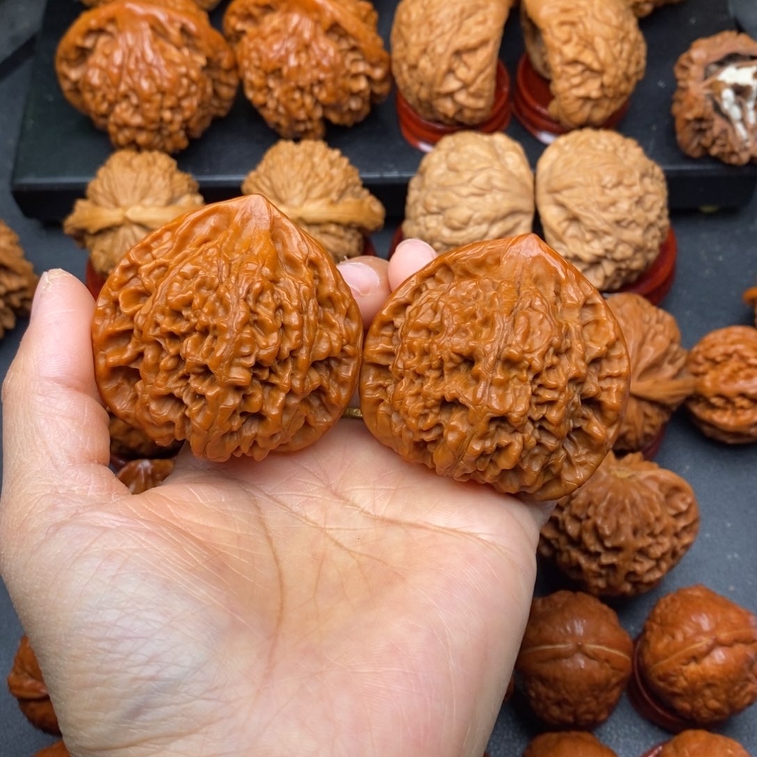 文玩核桃把件50官帽