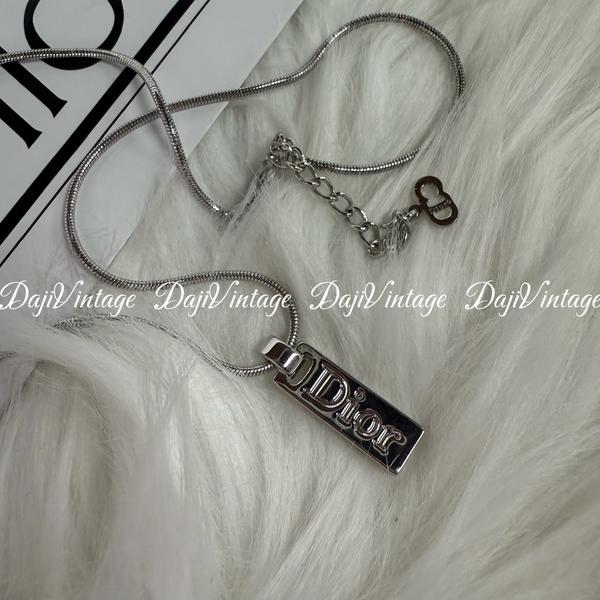 大吉中古/Dior迪奥银色吊牌项链