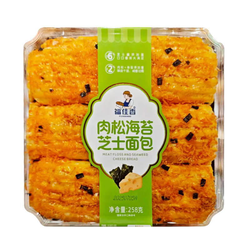 福佳香肉松海苔芝士面包258g