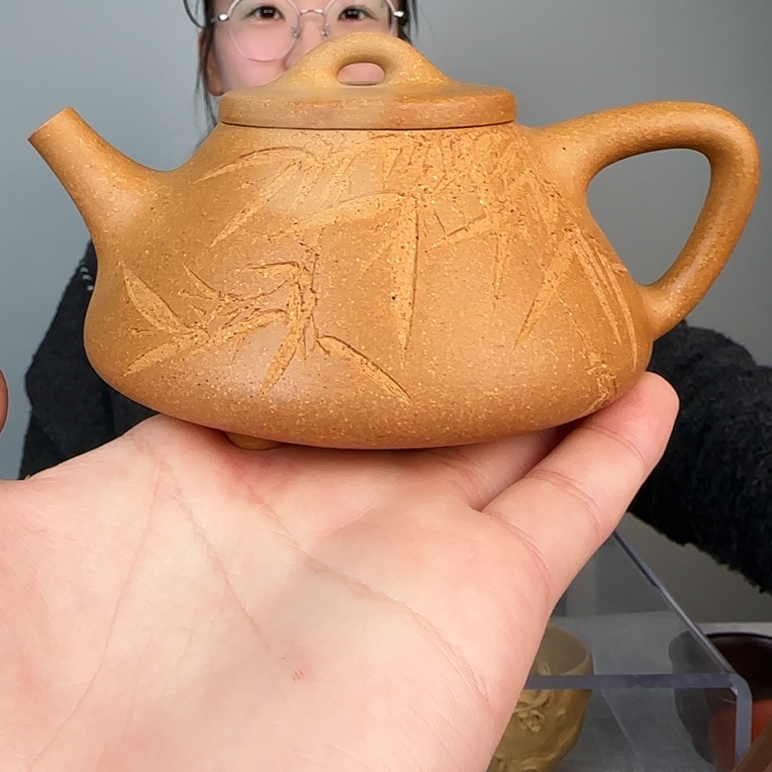 ༺***༻紫砂茶壶黄金段大子冶
