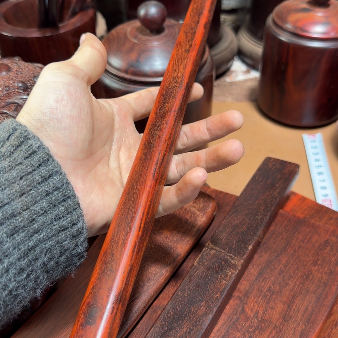 木印度小叶紫檀手把件