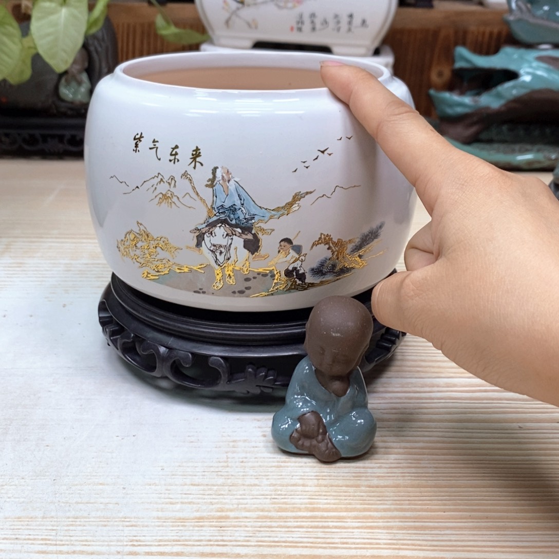 紫砂花盆陶瓷艺术花盆陶瓷