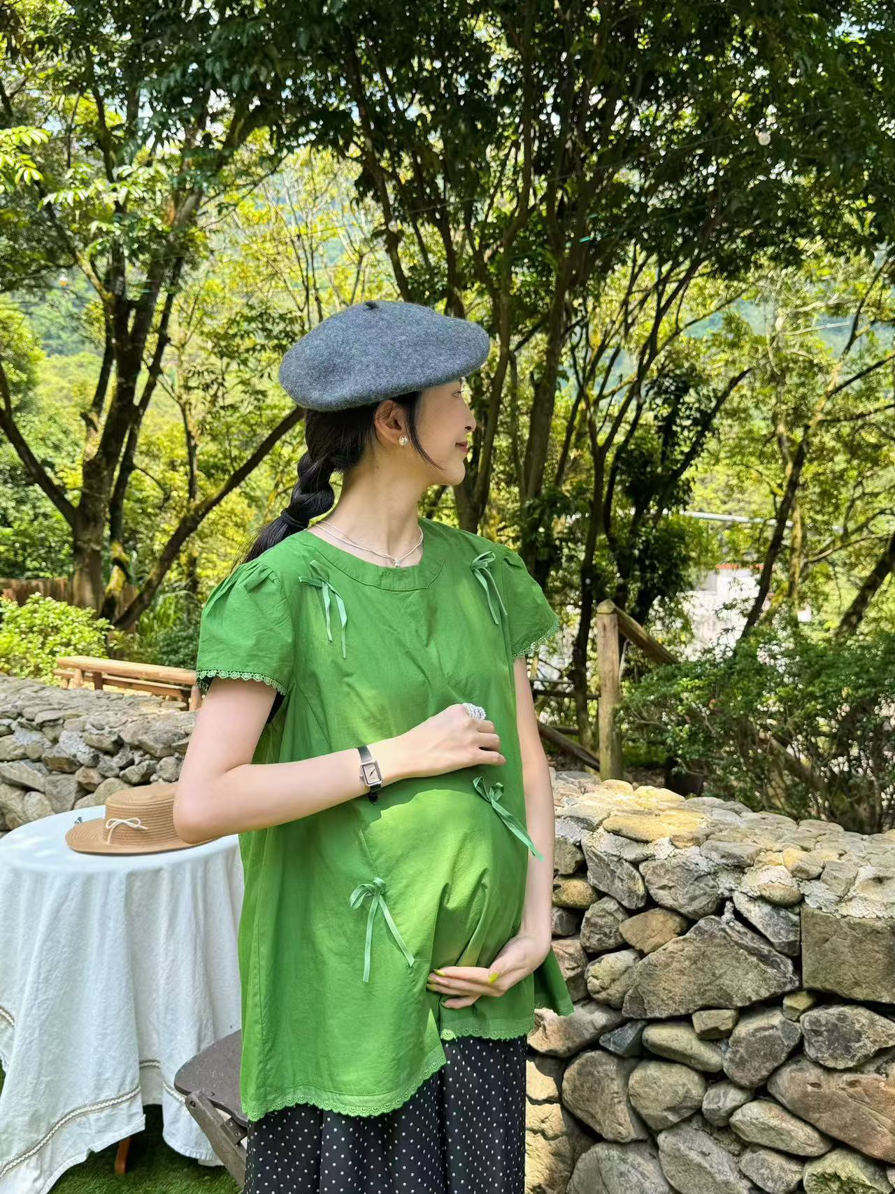 （No退换）芒兜兜韩系满版蝴蝶结小衫mdd-095