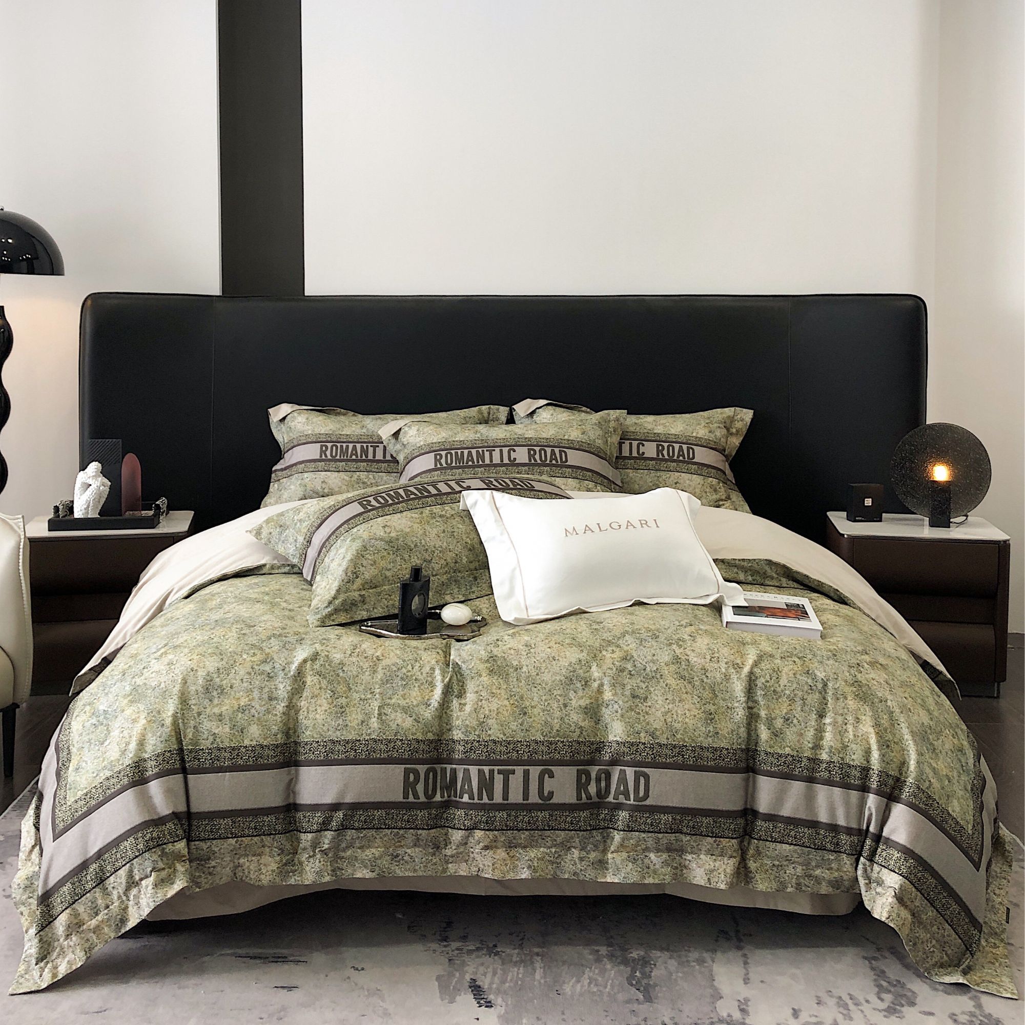 【MALGARI】罗曼-全棉长绒棉磨毛四件套-数码印花款轻奢四件套