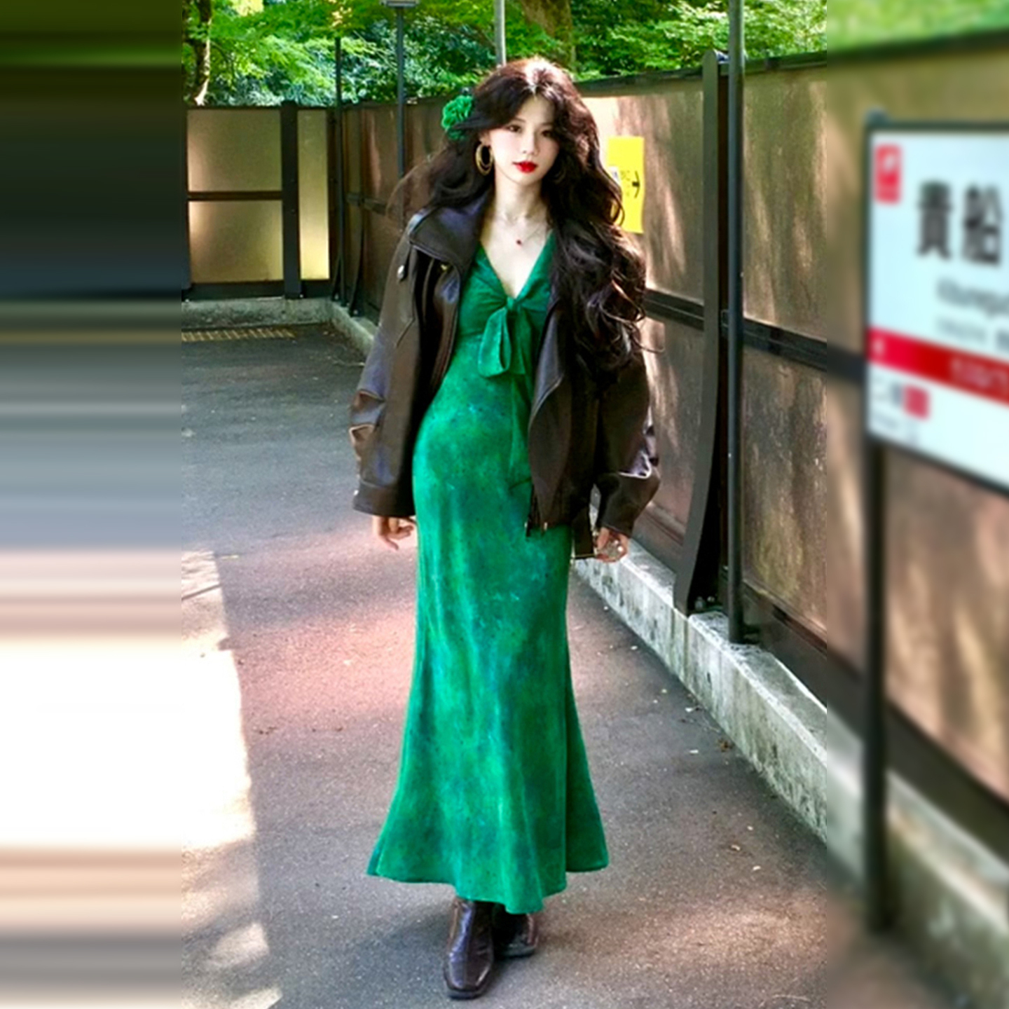 【清仓+运补5米】2025新款高级感收腰显瘦打底包臀长裙6726