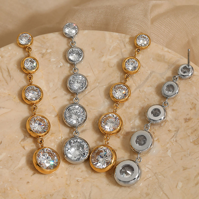 钛钢耳饰 RH11【幸运五星】气质时尚长款耳环