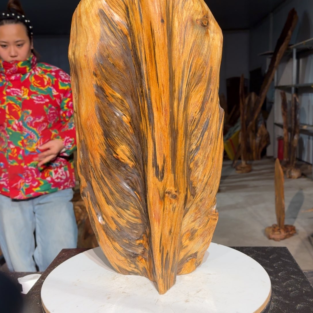 幸***王木佳友琥珀木摆件36