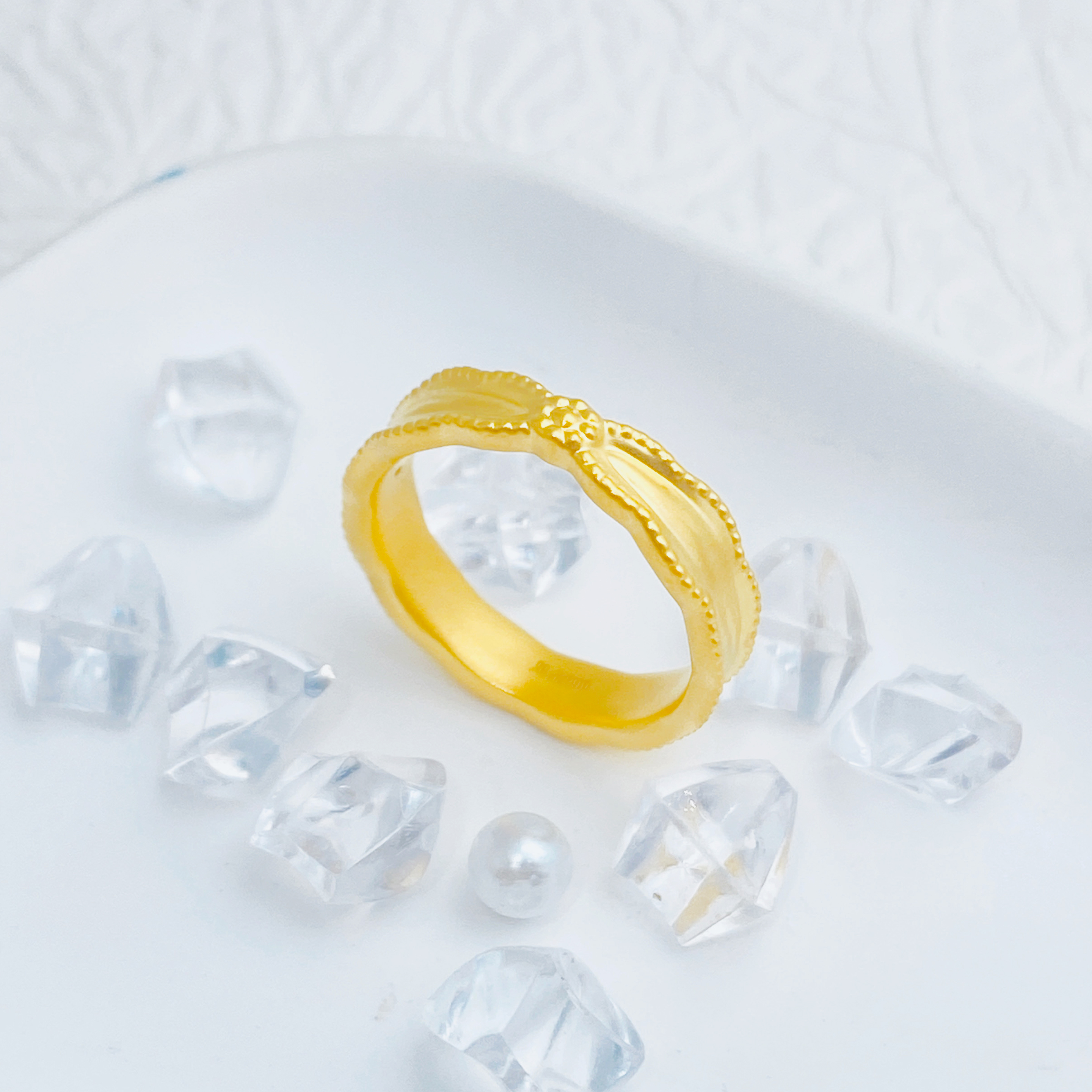 【国潮】足金999  流金岁月丝带戒指 1.17 17圈口