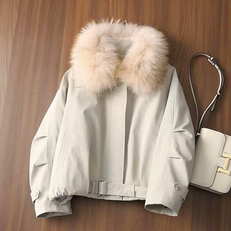 无印心匠k2338 冬季新款貉子毛90鸭绒羽绒服  Y326