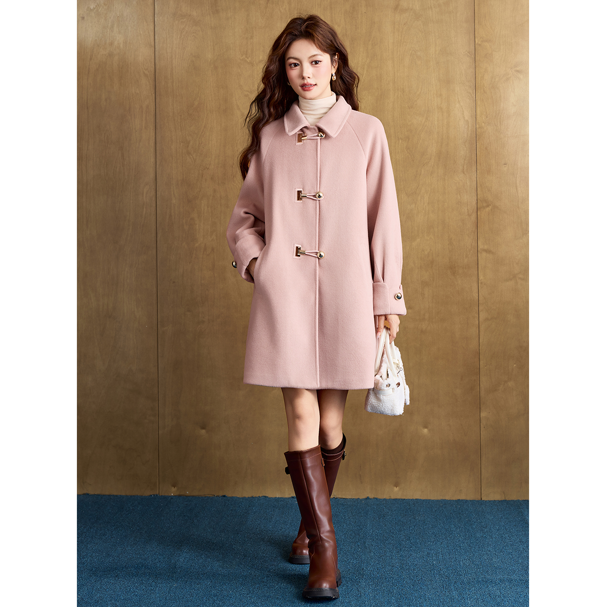 长款常规款秋冬厚款冬季毛呢外套韩版中长款时尚休闲百搭显瘦外套