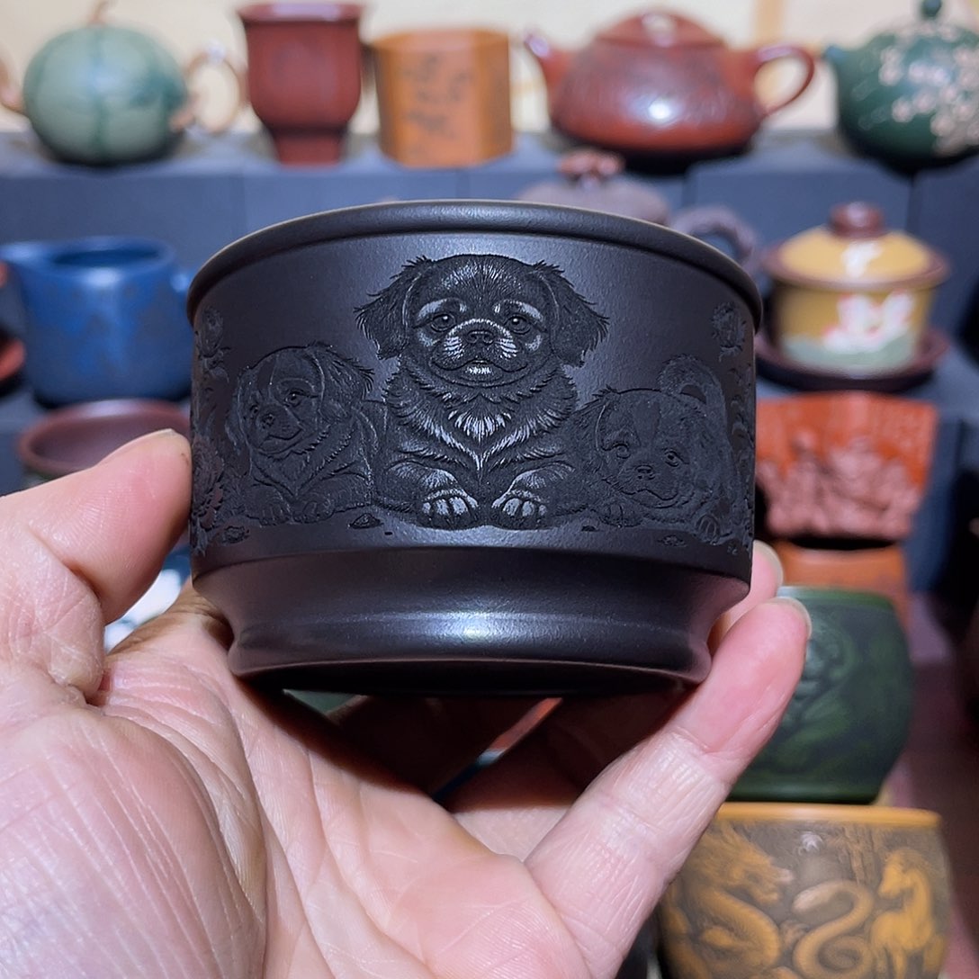 原矿紫砂手工主人杯