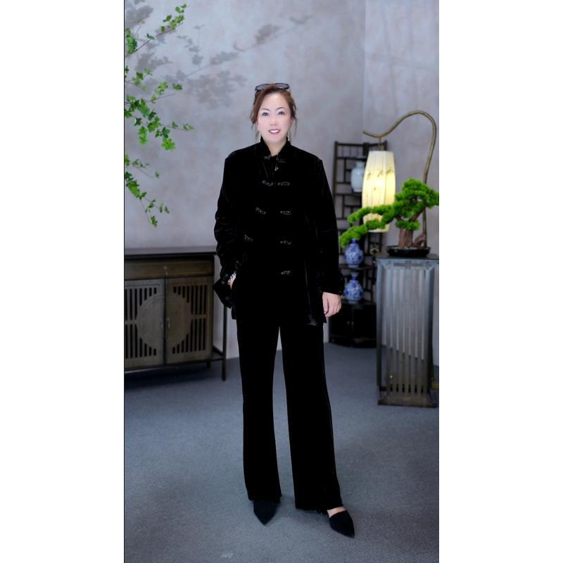 3【MIAOCI】76688新品时尚百搭显瘦休闲立领丝绒外套