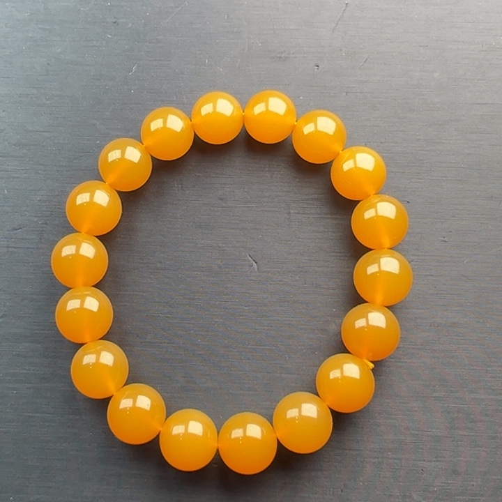 石英质玉（黄龙玉）未镶嵌手串