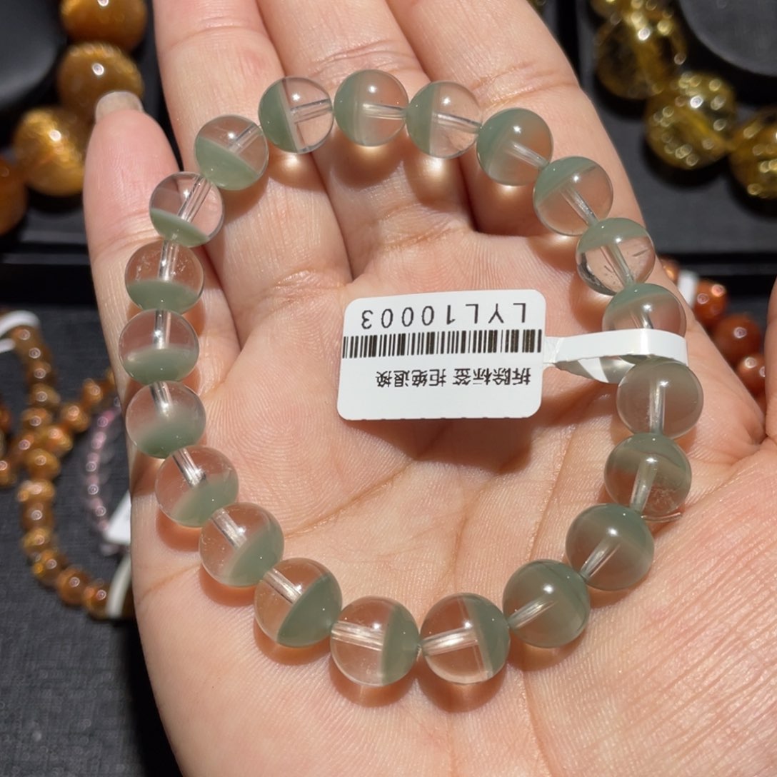 水晶手链未镶嵌绿幽灵9mm左右